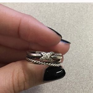 David Yurman X Collection with Diamonds Sz 8.5